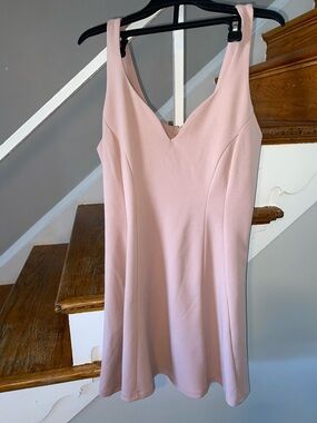 Speechless Blush Pink V-Neck Sleeveless Mini Dress